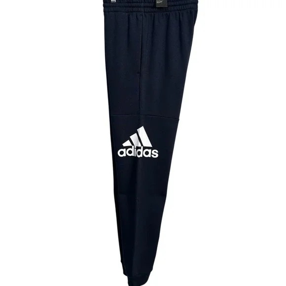 Adidas Mens Fleece Jogger Pants Size Medium Tall2 (30x35") Navy Blue Sweatpants - Picture 3 of 7